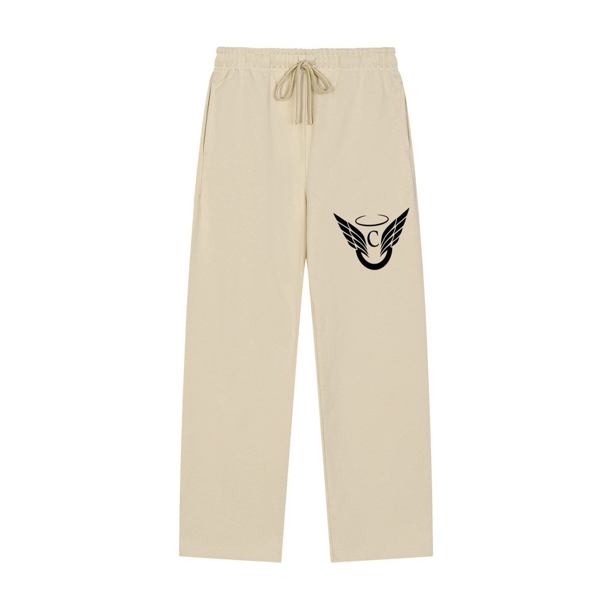Solid Color Straight-Leg Sweatpants