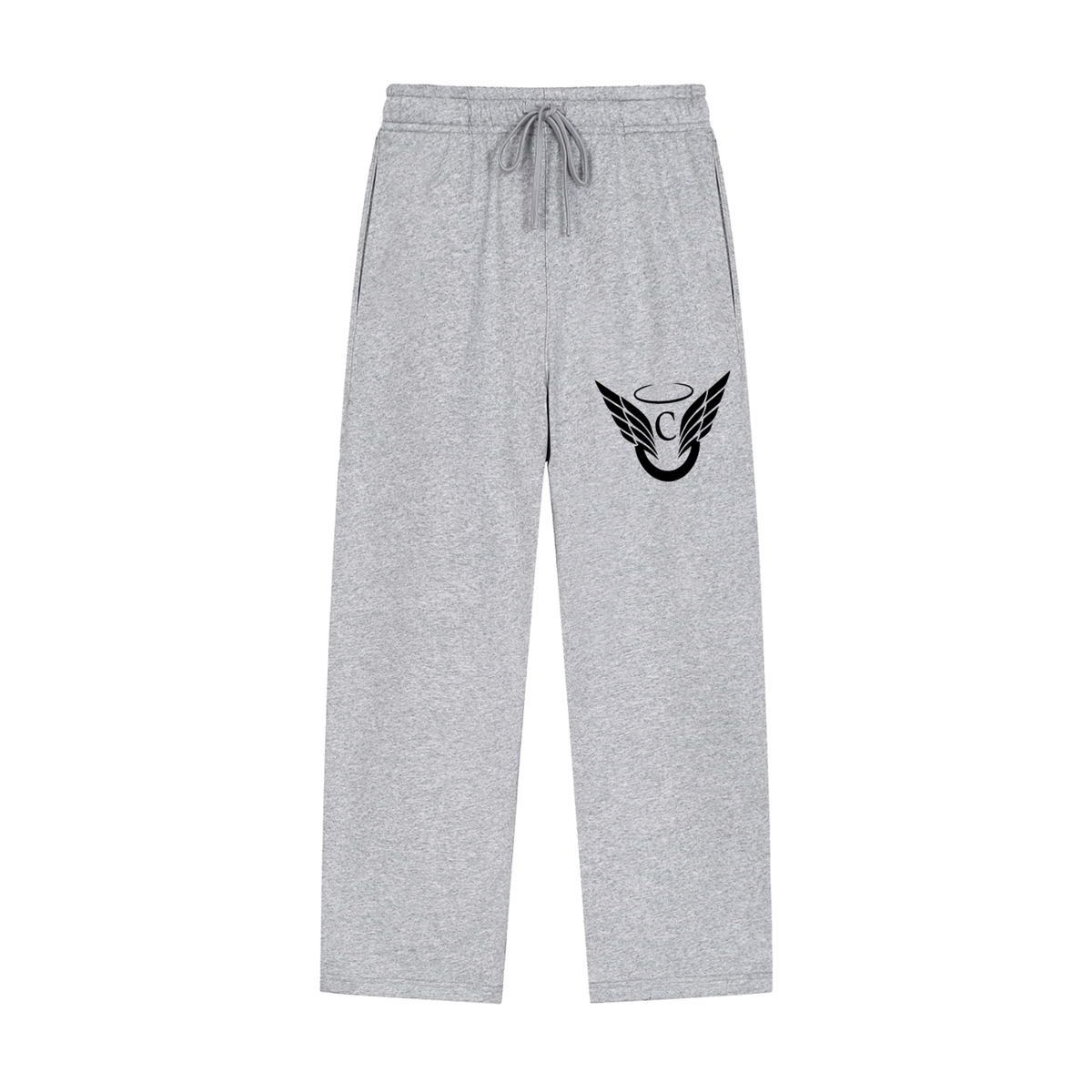Solid Color Straight-Leg Sweatpants