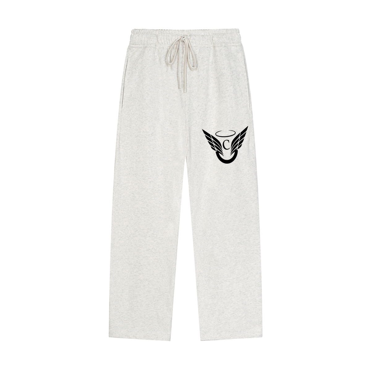 Solid Color Straight-Leg Sweatpants