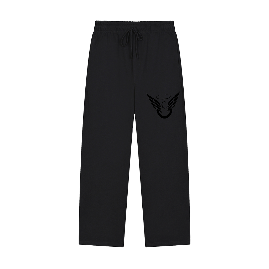 Solid Color Straight-Leg Sweatpants