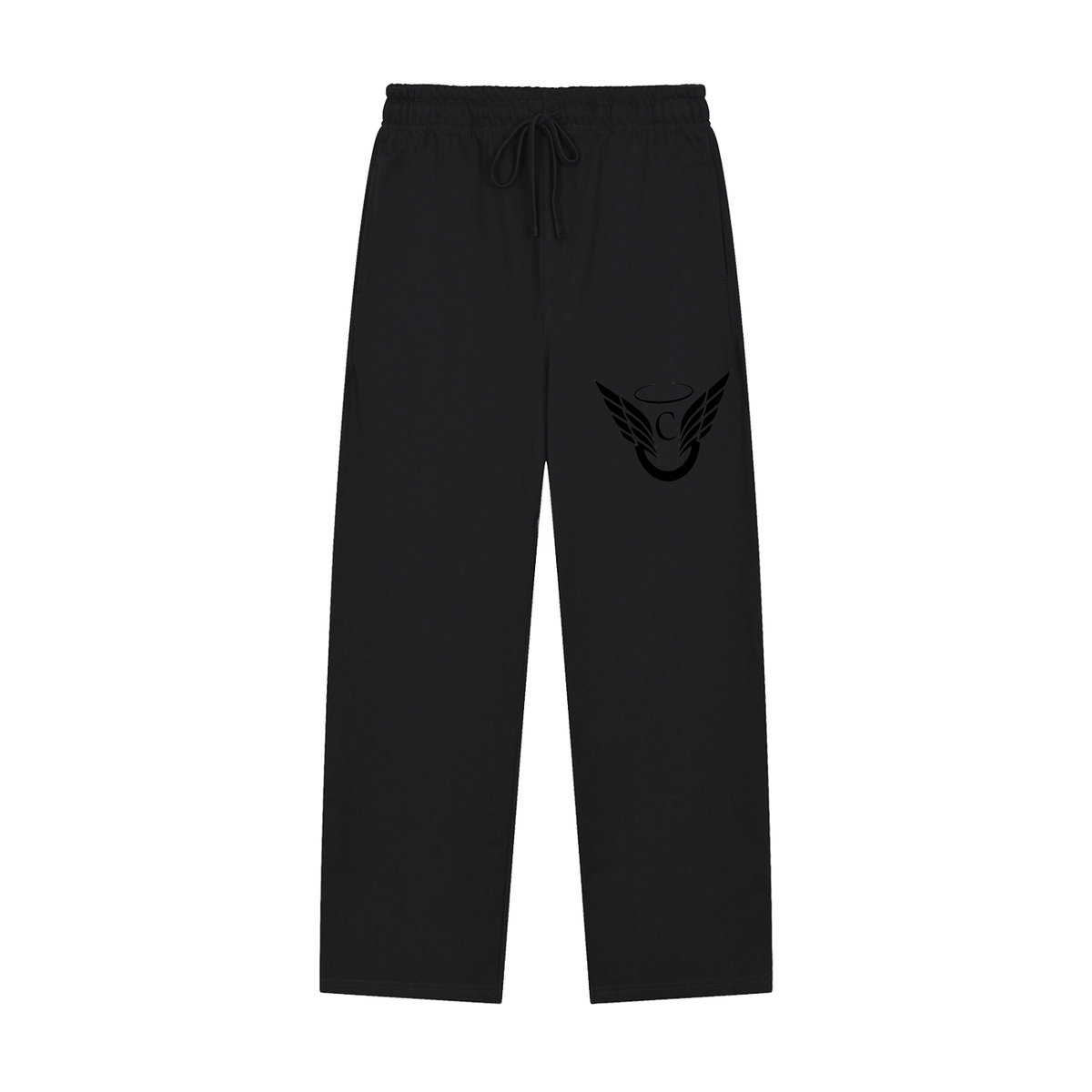 Solid Color Straight-Leg Sweatpants